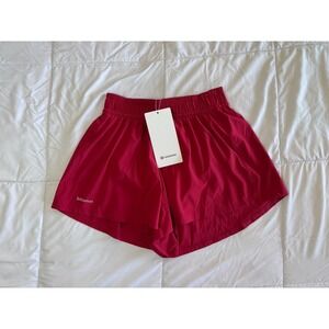NEW LULULEMON WOMENS PACE CRUSH HIGH RISE 2.5" SHORTS XXS Dark Red NWT